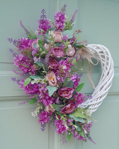 "Lilac and Roses Loveheart"