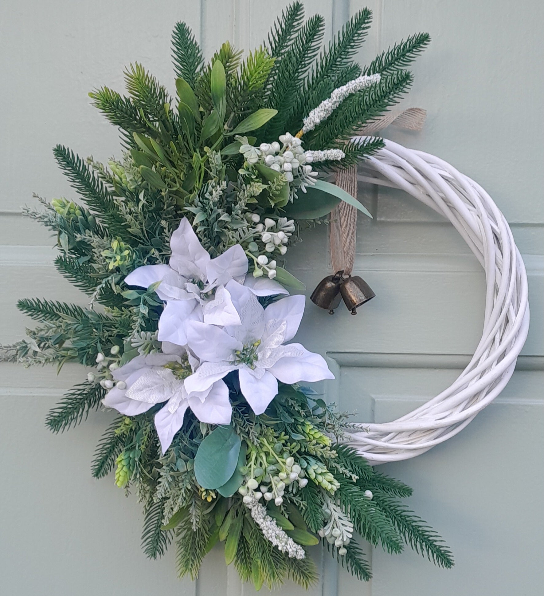 "White Poinsettia & Cowbells"