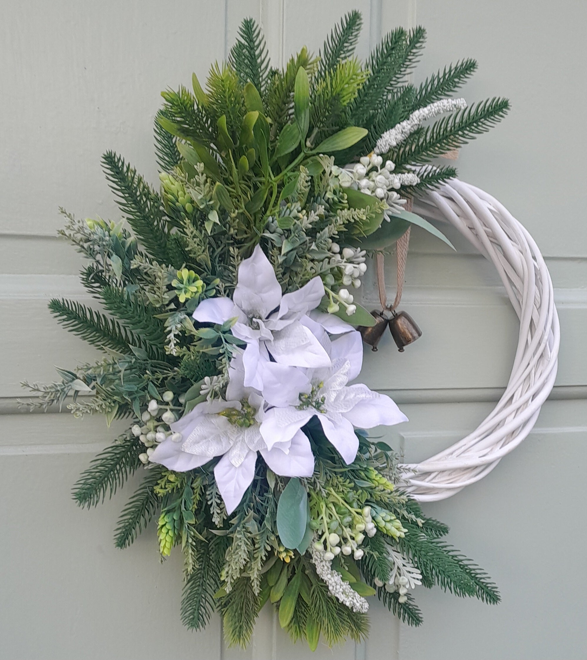 "White Poinsettia & Cowbells"