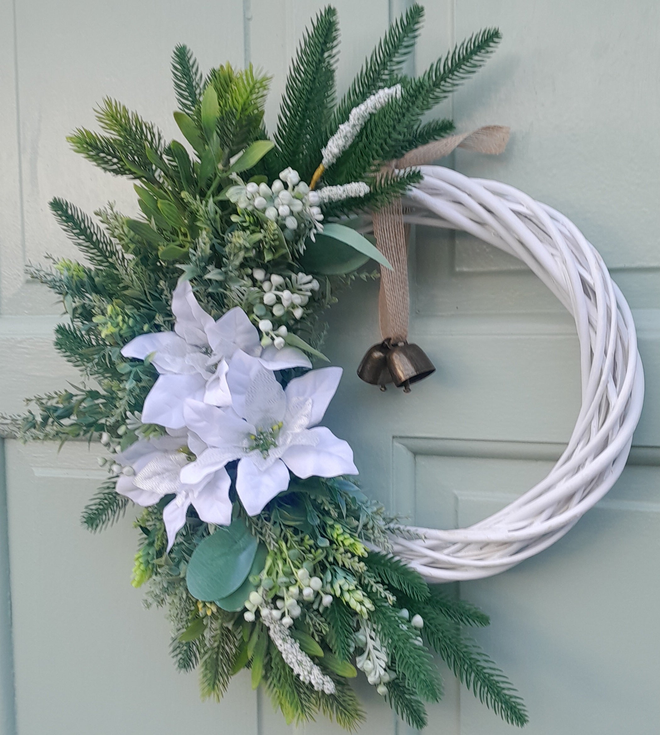 "White Poinsettia & Cowbells"