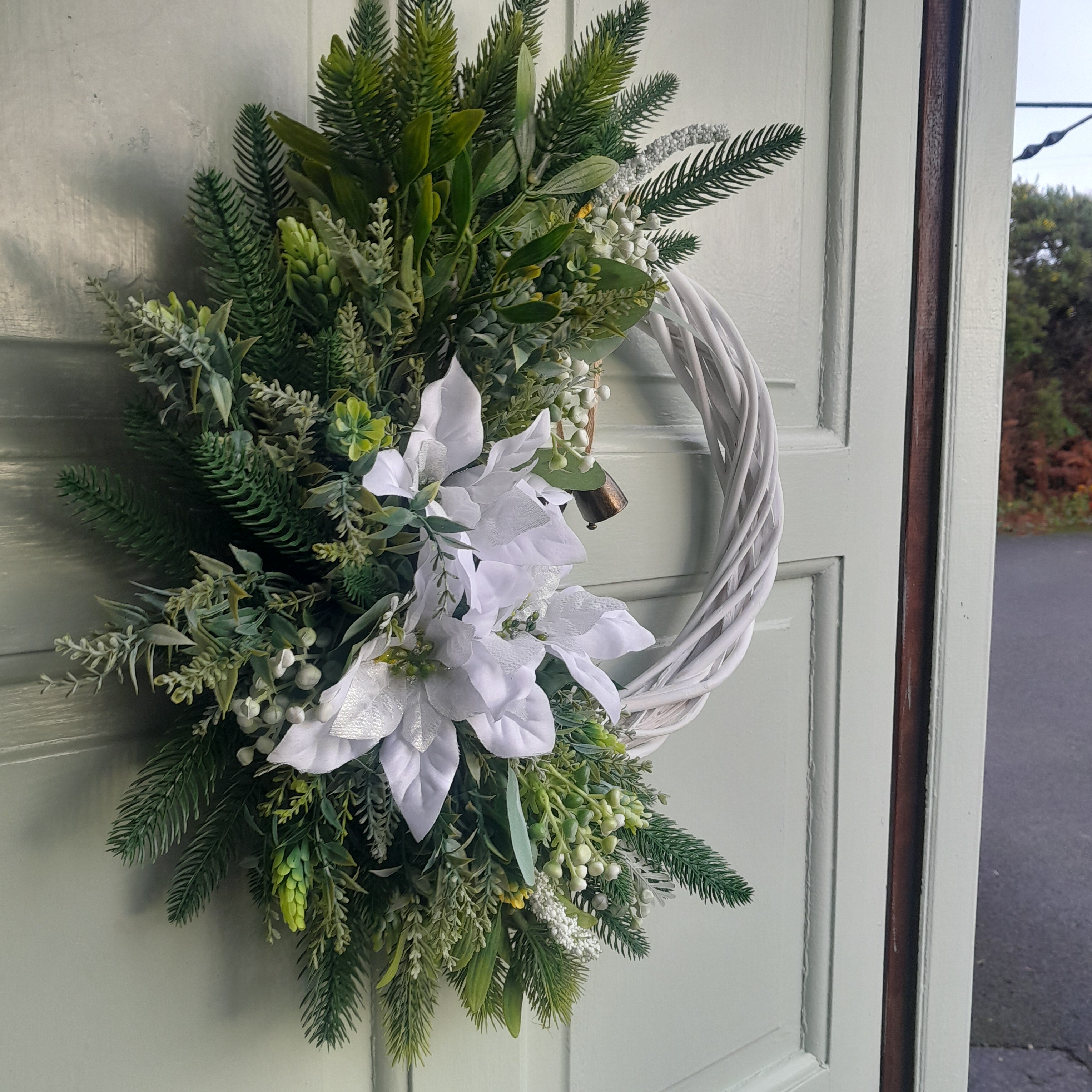 "White Poinsettia & Cowbells"
